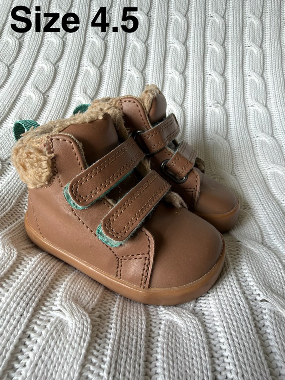 Ten Little Furry High Tops Sneakers First Walkers 4.5 Toddler Shoes Baby Shoes